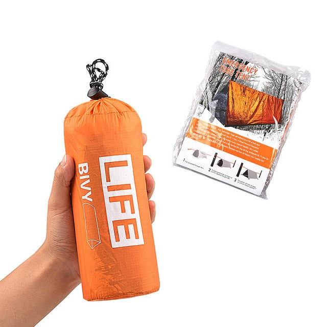 sos tent 2 Person Emergency Shelter Outdoor Waterproof Thermal Blanket Rescue C – Nighthawk Outfitters